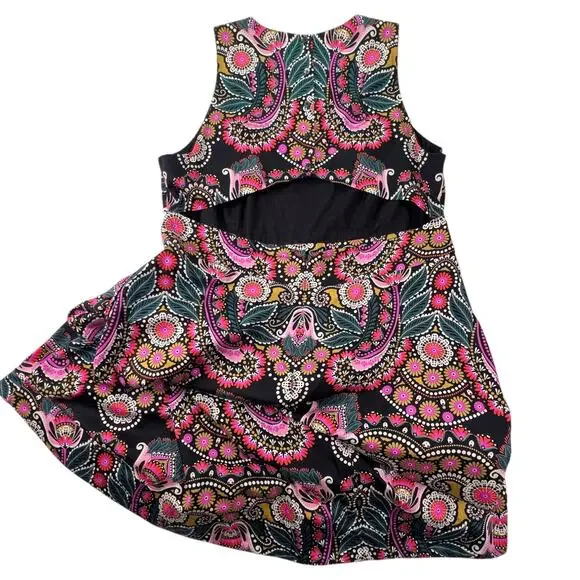 Boden Maxi Dress Open Back Cutout Paisley Floral Black Plus 20 22 NWT Pockets - Picture 5 of 16